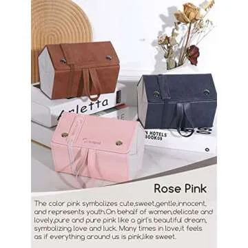 cloudever Sunglasses Case Organizer 5 Slots for Men Women, Eyeglasses Foldable Hanging Travel Case Storage Holder Organizer (Rosy)