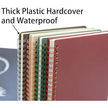 Yansanido A5 Spiral Notebook Set - 4 Color, 80 Sheets