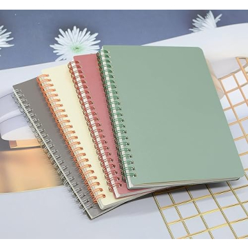Yansanido A5 Spiral Notebook Set - 4 Color, 80 Sheets