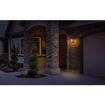 Globe Electric HZ-4144-AZ Dual Brite Dimmable Motion Activated Decorative Light, 120 Vac, 100 W, 60 Hz, 30 Ft, 150 Deg, Antique Bronze, Bulb Not Included