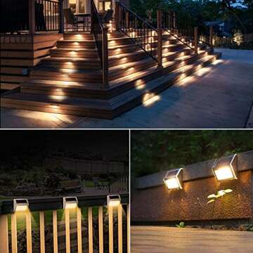 Durable JSOT Solar Deck Lights - 12 Pack Outdoor Illumination