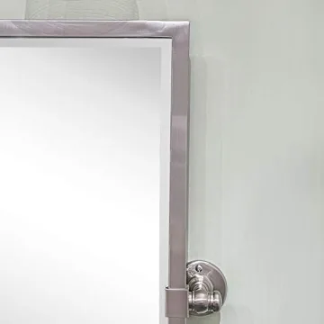 Elegant TEHOME Stainless Steel Pivot Bathroom Mirror