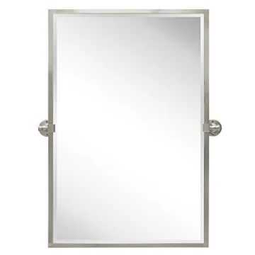 Elegant TEHOME Stainless Steel Pivot Bathroom Mirror