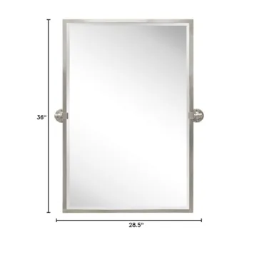 Elegant TEHOME Stainless Steel Pivot Bathroom Mirror