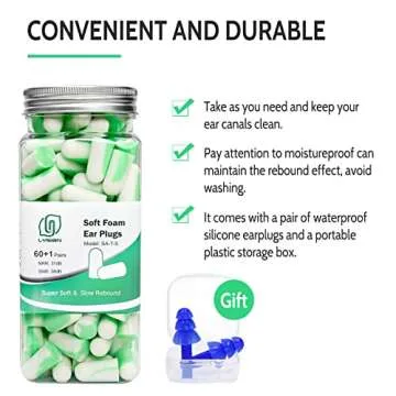ULTRA SOFT Foam Earplugs for Sleep | 38dB Noise Cancelling