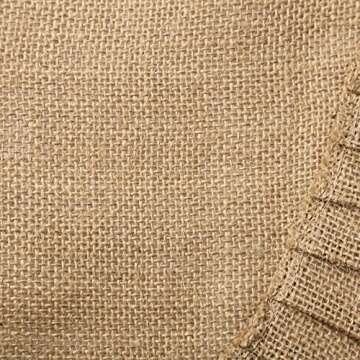 Tatuo Christmas Tree Skirt Decorations Linen Burlap Tree Skirt Round Xmas Cover for Christmas Party Mat Fall Indoor Clearance Outdoor Holiday Family Winter Home Decorations(31 Inch,Linen Color)