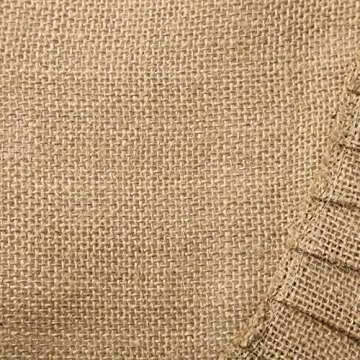 Tatuo Christmas Tree Skirt Decorations Linen Burlap Tree Skirt Round Xmas Cover for Christmas Party Mat Fall Indoor Clearance Outdoor Holiday Family Winter Home Decorations(31 Inch,Linen Color)