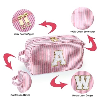 Personalized YOOLIFE Initial Cosmetic Bag for All Ages