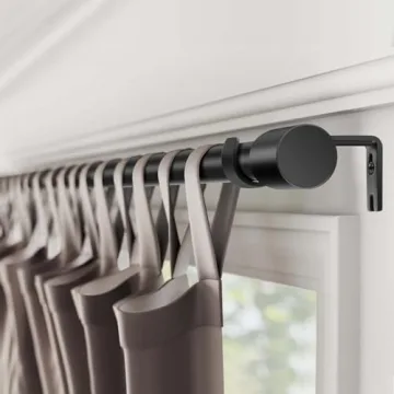 KAYMOWDA Heavy-Duty Adjustable Curtain Rods 240 Inches