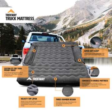 Offroading Gear Inflatable Truck Bed Air Mattress | 6ft to 6.5ft Truck Box | Converts to Full Double...