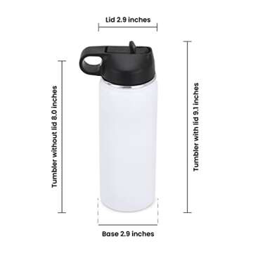 Makerflo 18 oz Hydro Sublimation Tumbler Pack of 1
