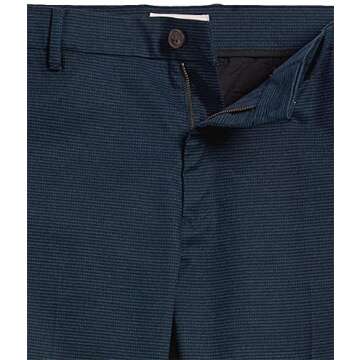 Goodthreads Men's Slim-Fit Wrinkle-Free Comfort Stretch Dress Chino Pant, Navy Houndstooth, 36W x 34L