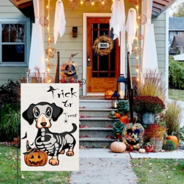 Halloween Dog Garden Flags for Outdoor Decor