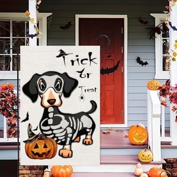 Halloween Dog Garden Flags for Outdoor Decor