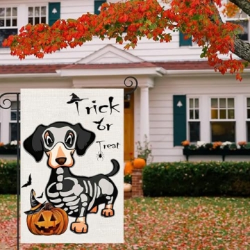 Halloween Dog Garden Flags for Outdoor Decor