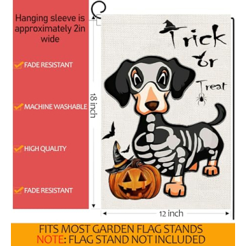Halloween Dog Garden Flags for Outdoor Decor