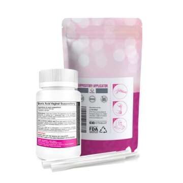 NutraBlast 600mg Boric Acid Vaginal Suppositories