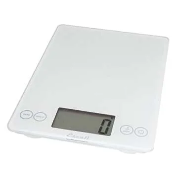 Escali Arti Digital Food Scale, Multi-Functional Kitchen Appliance, Precise Weight Measuring and Portion Control, Baking and Cooking Made Simple, Tempered Glass, Frost White