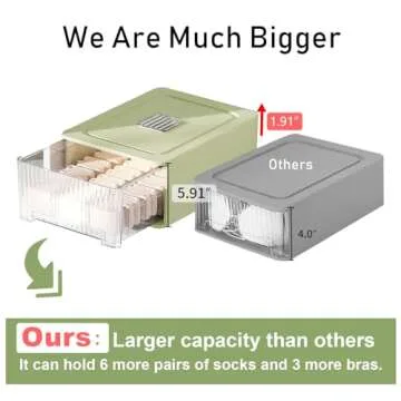 Miaocona Underwear Organizer - Stylish, Stackable Storage