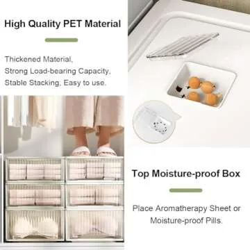 Miaocona Underwear Organizer - Stylish, Stackable Storage