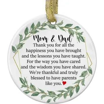 Personalized Ornaments for Parents - Wedding Decor