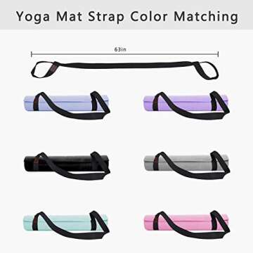 WESYY Adjustable Yoga Mat Strap for Effortless Transport