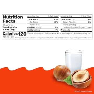 Kinder Bueno, 5 Pack, Milk Chocolate and Hazelnut Cream, Stocking Stuffers, 2 Individually Wrapped Chocolate Bars per Pack, 7.5 oz