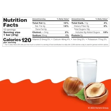 Kinder Bueno, 5 Pack, Milk Chocolate and Hazelnut Cream, Stocking Stuffers, 2 Individually Wrapped Chocolate Bars per Pack, 7.5 oz