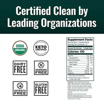 Natural Force - Chocolate Organic Bone Broth Protein Powder, Grass-Fed & Keto Certified, Types I, II & III Collagen, Rich and Creamy, Perfect for Smoothies & Shakes, 13.8 oz