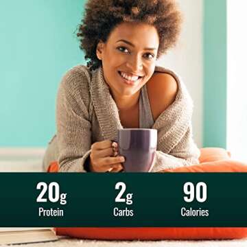 Natural Force - Chocolate Organic Bone Broth Protein Powder, Grass-Fed & Keto Certified, Types I, II & III Collagen, Rich and Creamy, Perfect for Smoothies & Shakes, 13.8 oz