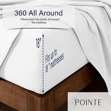 Pointehaven 180 GSM 100% Cotton Flannel Sheet Set - Queen, Scenic Toile Blue - Warm & Cozy - Pre-Shrunk -Deep Pockets - Elastic All Around-Comfy Double Brushed