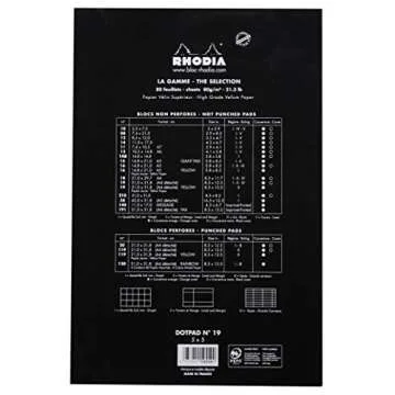 Rhodia Black Dot Pad N 19 - Premium Writing Tablet for Creatives