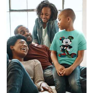 Disney Mickey Mouse Shirt for Kids (Boys Clothes) Fantasia Tshirt 3T Toddler Rd/Wh/T SS