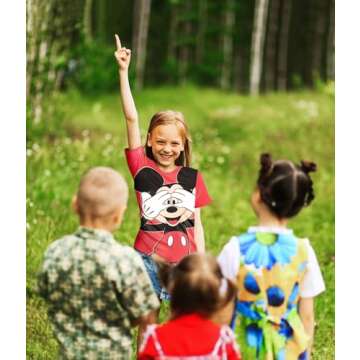 Disney Mickey Mouse Shirt for Kids (Boys Clothes) Fantasia Tshirt 3T Toddler Rd/Wh/T SS