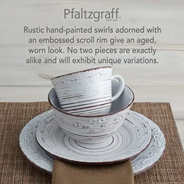 Pfaltzgraff Trellis White Dinnerware Set - 16 Pieces