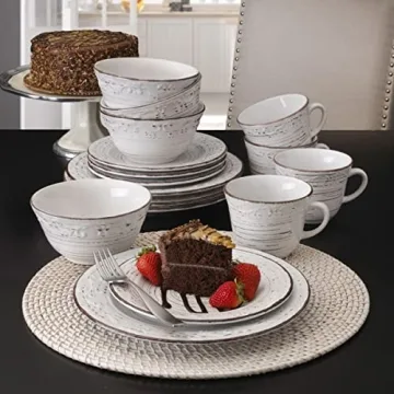 Pfaltzgraff Trellis White Dinnerware Set - 16 Pieces