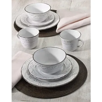 Pfaltzgraff Trellis White Dinnerware Set - 16 Pieces
