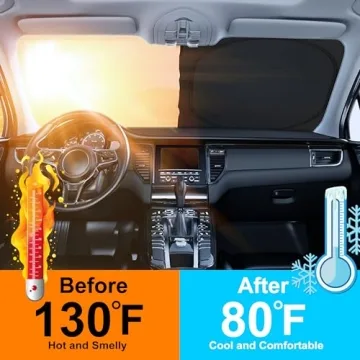 Foldable Windshield Sun Shade for Dodge RAM 1500