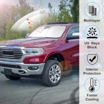 Foldable Windshield Sun Shade for Dodge RAM 1500