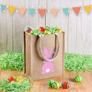 ATFUNSHOP Bunny Bags for Easter Egg Hunts - 2 Pack