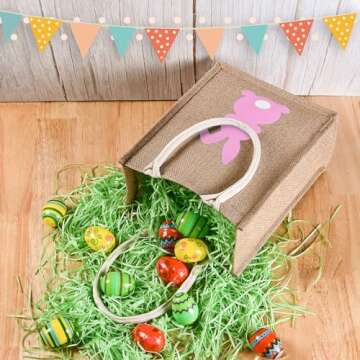 ATFUNSHOP Bunny Bags for Easter Egg Hunts - 2 Pack