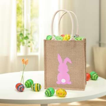ATFUNSHOP Bunny Bags for Easter Egg Hunts - 2 Pack