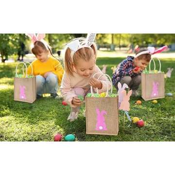ATFUNSHOP Bunny Bags for Easter Egg Hunts - 2 Pack