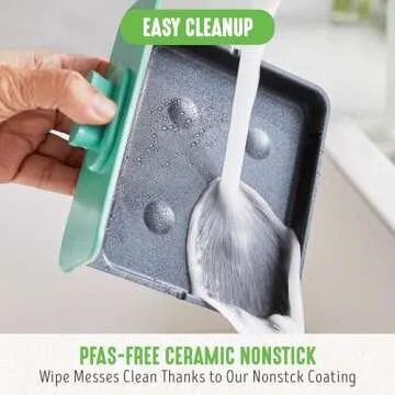 Compact GreenLife Breakfast Maker with Toast Drawer