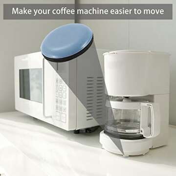 Kitchen Appliance Sliders, LEMGU 12PCS DIY Self Adhesive Appliance Sliders for Most Coffee Makers,Bl...