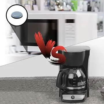 Kitchen Appliance Sliders, LEMGU 12PCS DIY Self Adhesive Appliance Sliders for Most Coffee Makers,Blenders,Air Fryers,Pressure Cooker,Stand Mixers