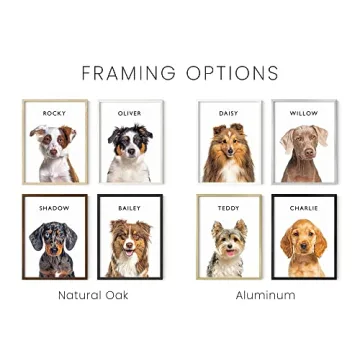 Custom Framed Pet Portraits | Personalized Pet Art Decor