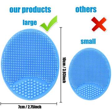 Baby Bath Brush, Baby Cradle Cap Brush, Silicone Massage Brush, Silicone Scrubbers Exfoliator Brush,...