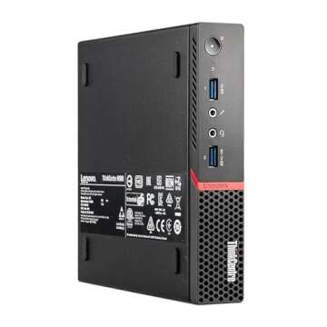 Lenovo ThinkCentre M900 Tiny Desktop PC, Intel Core i5-6500T, 16GB RAM, 512GB SSD, USB 3.0, Windows ...