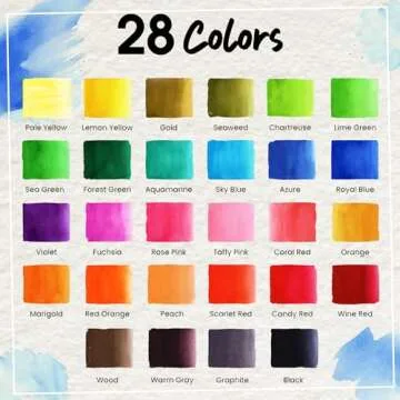 Chalkola 28 Pack Watercolor Brush Pens with Pad and Markers